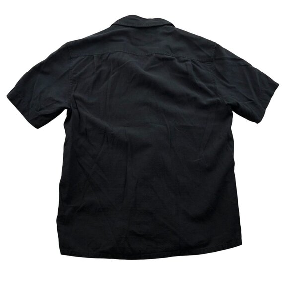 J. Campbell Mens Shirt Medium Short Sleeve Silk Blend Button-Up Casual Beige - Picture 2 of 9